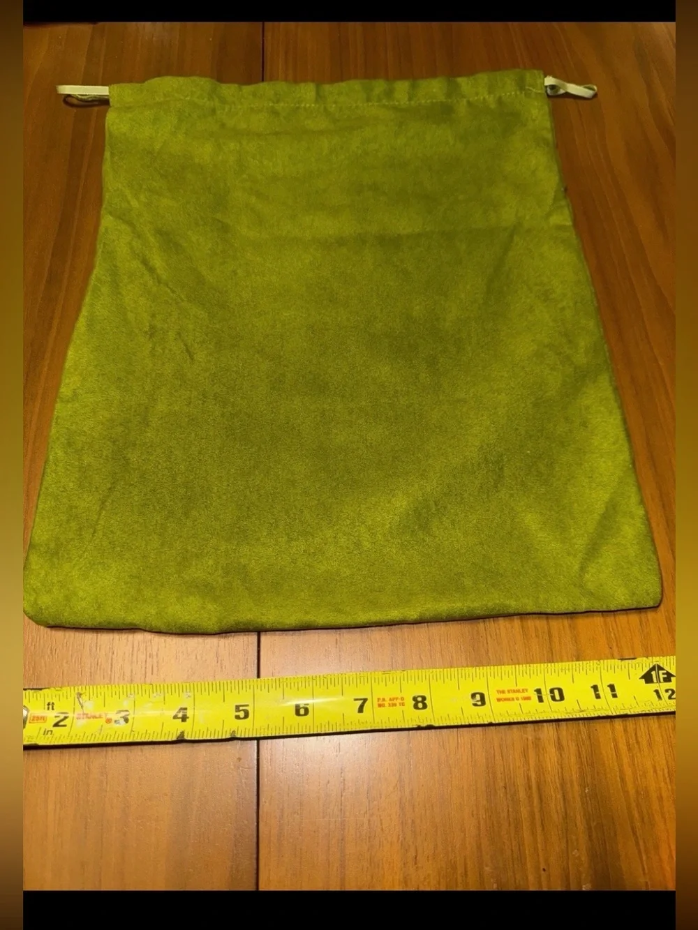 Tory Burch Green Velour Drawstring Dust Bag Shoe Handbag Storage Pouch 12x15